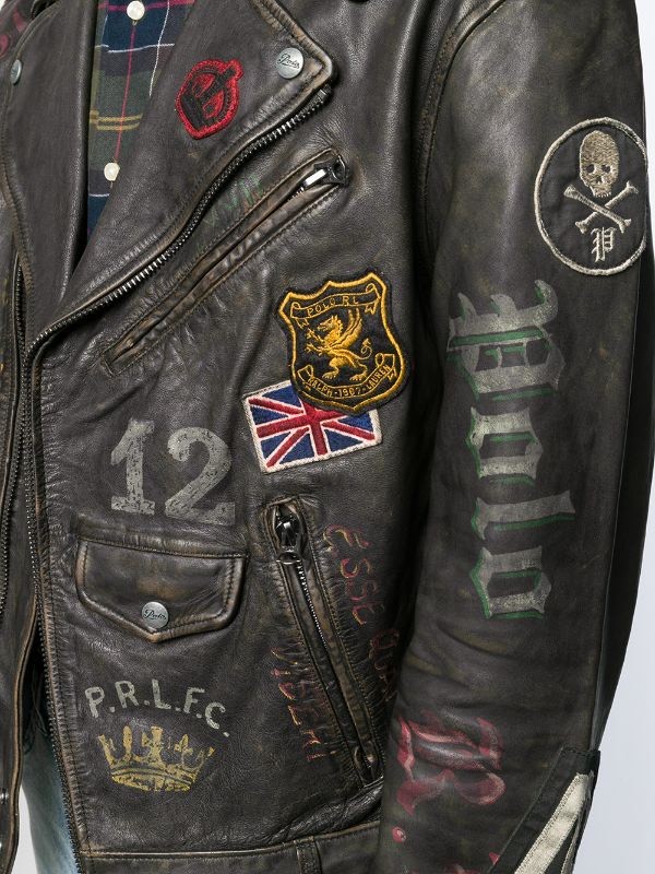 Communistisch cruise Specifiek Polo Ralph Lauren Retro leather biker jacket kopen | Voustenjeans.com
