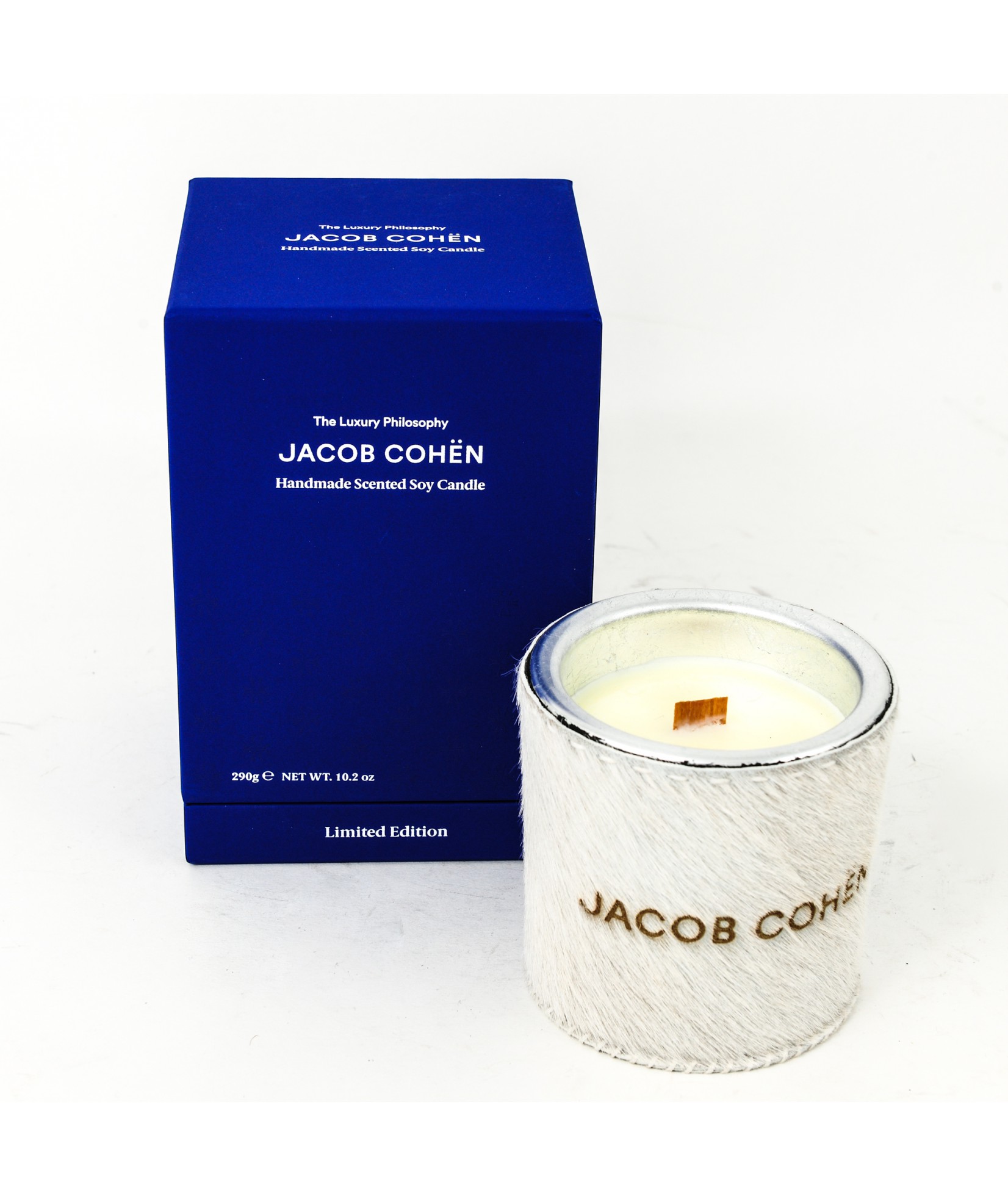 Bougie parfumée au soja Jacob Cohen blanc