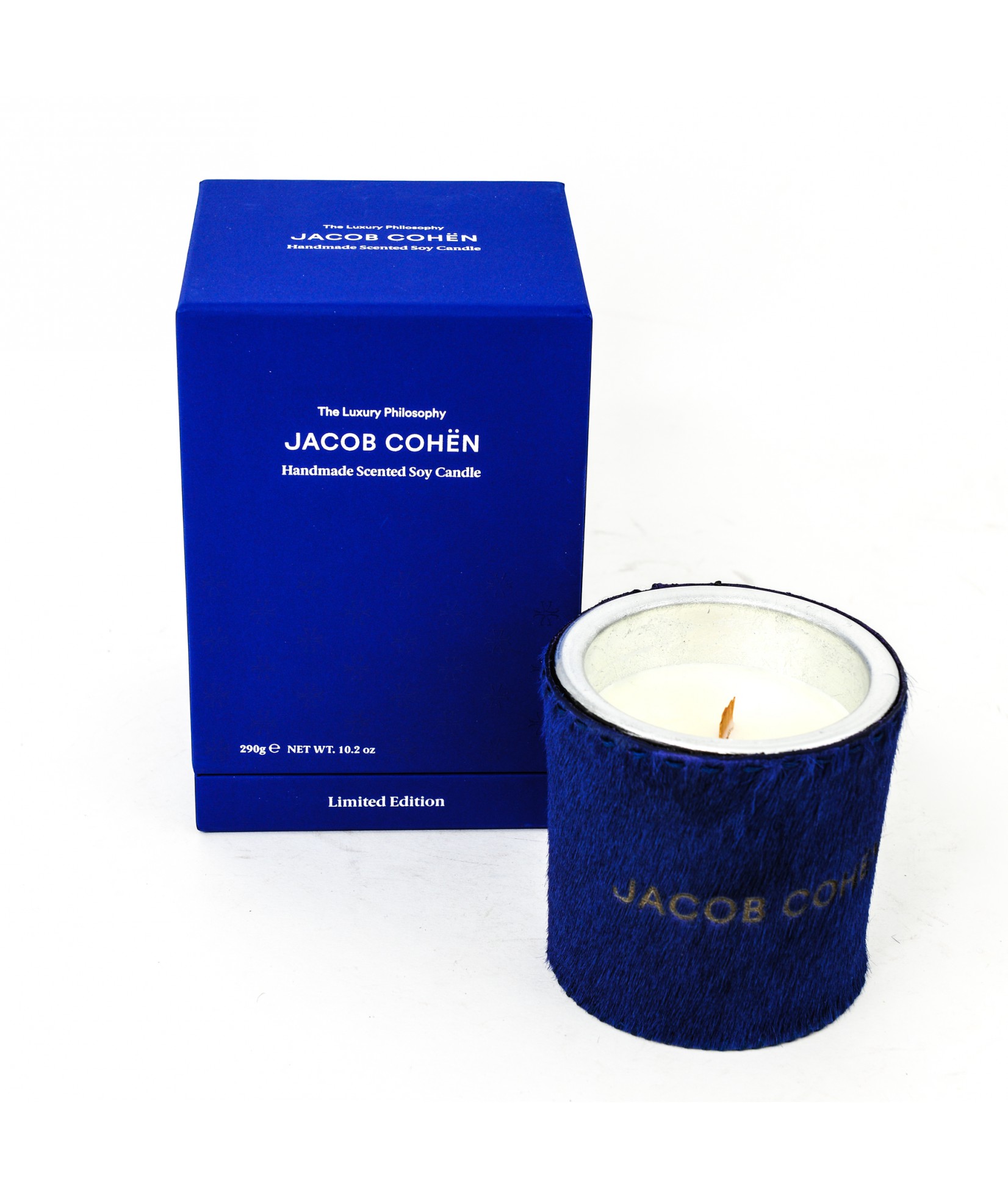 Bougie parfumée au soja Jacob Cohen bleu