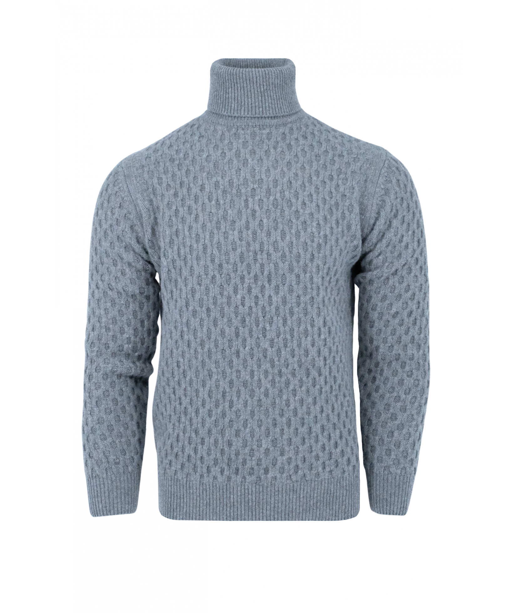 Grey wool high-neck sweater (37955)