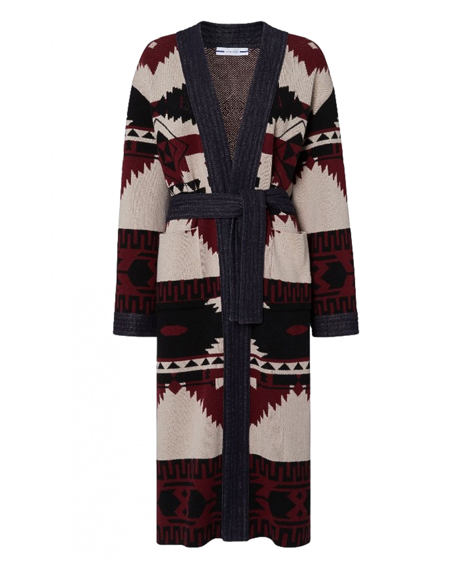 Jacob cohën jacquard wool and cashmere robe (38035)