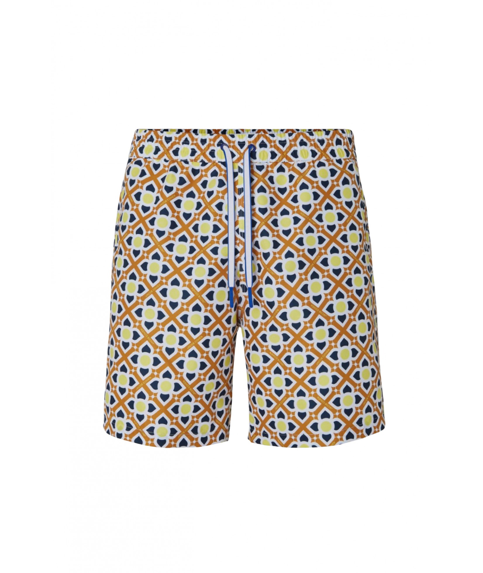JACOB COHEN SWIM SHORTS WITH TOBACCO MAJOLICA PRINT (38606)