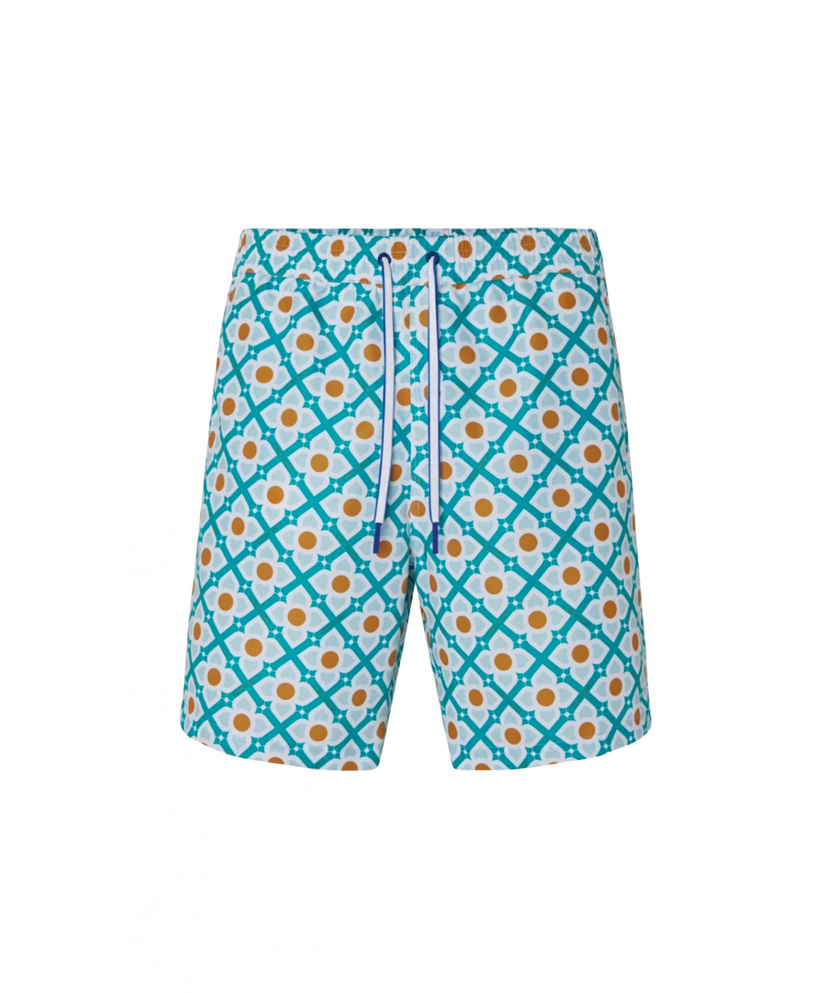 JACOB COHEN SWIM SHORTS WITH TURQUOISE MAJOLICA PRINT (38607)