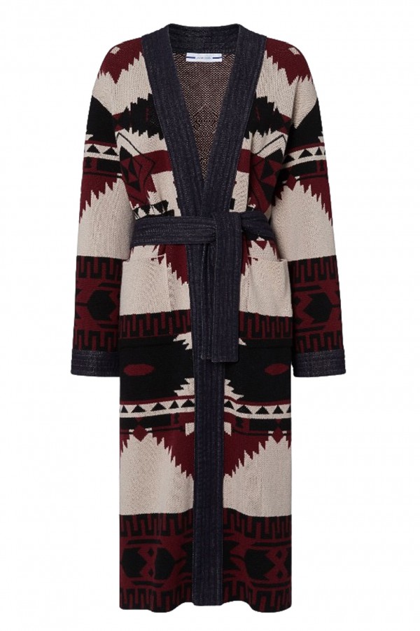 Jacob cohën jacquard wool and cashmere robe (38035)