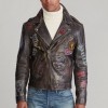 Polo Ralph Lauren Retro leather biker jacket