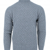 Pull col montant en laine gris (37955)