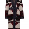 Jacob cohën jacquard wool and cashmere robe (38035)