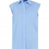 jacob cohen LIGHT BLUE SLEEVELESS POPLIN SHIRT (38483)