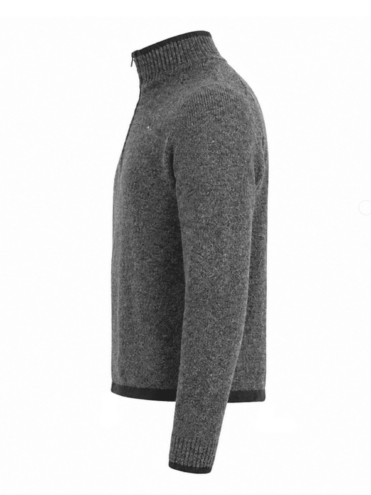 STONE ISLAND - STELLINA WOLLPULLOVER MIT HALB REISSVERSCHLUSS GRAU (43403)