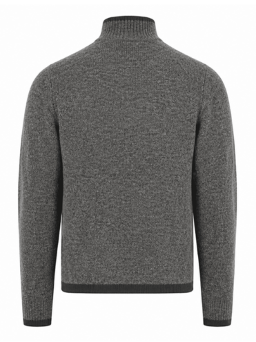 STONE ISLAND - STELLINA WOLLPULLOVER MIT HALB REISSVERSCHLUSS GRAU (43403)