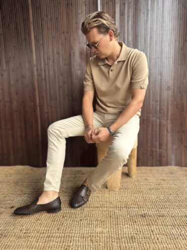 Jacob Cohen - Poloshirt knitted beige X0006 D08 (42266)