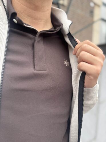 Jacob Cohën - Poloshirt longsleeve bruin (43343) Jacob Cohën - Poloshirt longsleeve bruin (43343)