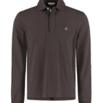 Jacob Cohën - Poloshirt longsleeve bruin (43343)