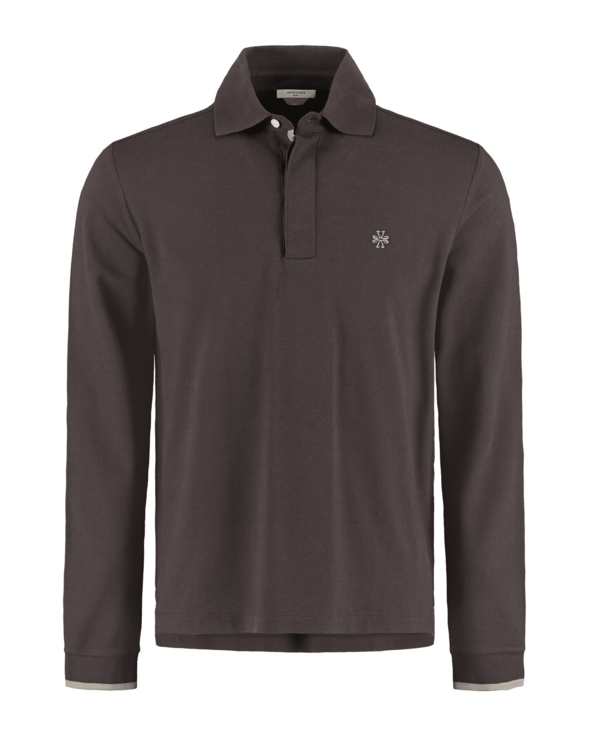 Jacob Cohën - Poloshirt longsleeve bruin (43343) Jacob Cohën - Poloshirt longsleeve bruin (43343)