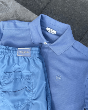 Jacob Cohën - Polo bleu acier M4565 W62 (42262)