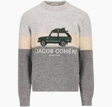 JACOB COHËN APRÈS-SKI INTARSIA SWEATER GRIJS (43341) JACOB COHËN APRÈS-SKI INTARSIA SWEATER GRIJS (43341)